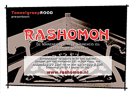 Promotie flyer voor Rashomon